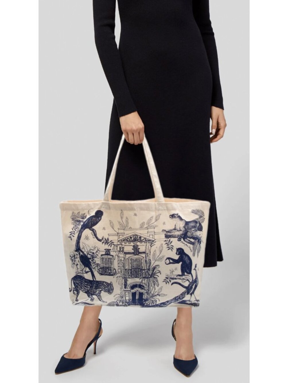 Sézane x Maia Bunge Canvas Printed Tote Bag